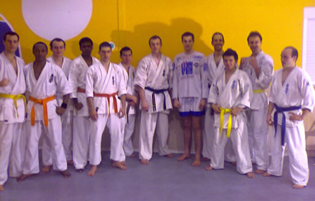 Photo de groupe à la fin de l'entraînement