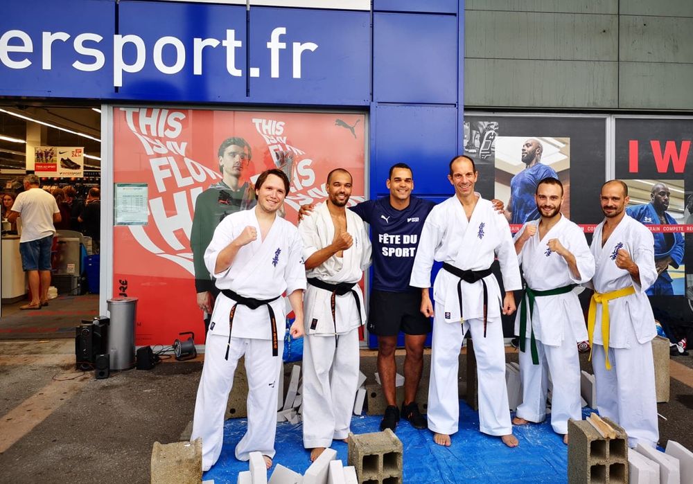 Démonstration de karaté Kyokushinkai à Inter Sport St Aunès, septembre 2019